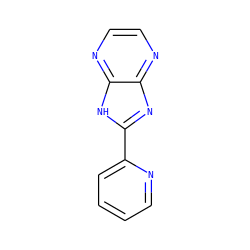 c1ccc(-c2nc3nccnc3[nH]2)nc1 ZINC000013679501