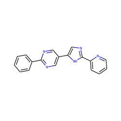 c1ccc(-c2ncc(-c3cnc(-c4ccccn4)[nH]3)cn2)cc1 ZINC000118625386