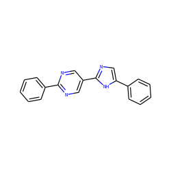 c1ccc(-c2ncc(-c3ncc(-c4ccccc4)[nH]3)cn2)cc1 ZINC000118626980