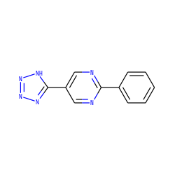 c1ccc(-c2ncc(-c3nnn[nH]3)cn2)cc1 ZINC000095250170