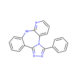 c1ccc(-c2nnc3n2-c2cccnc2Nc2ccccc2-3)cc1 ZINC000096173932