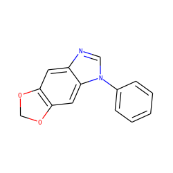 c1ccc(-n2cnc3cc4c(cc32)OCO4)cc1 ZINC000013798320