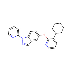 c1ccc(-n2ncc3cc(Oc4ncccc4C4CCCCC4)ccc32)nc1 ZINC000169703161
