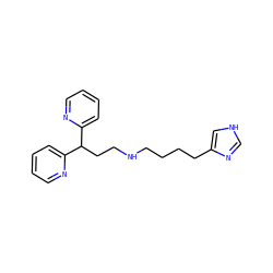 c1ccc(C(CCNCCCCc2c[nH]cn2)c2ccccn2)nc1 ZINC000013490243