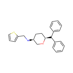 c1ccc(C(c2ccccc2)[C@@H]2CC[C@H](NCc3cccs3)CO2)cc1 ZINC000071319080