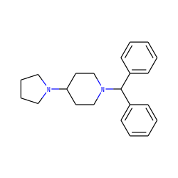 c1ccc(C(c2ccccc2)N2CCC(N3CCCC3)CC2)cc1 ZINC000169322301
