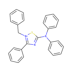 c1ccc(C[n+]2sc(N(c3ccccc3)c3ccccc3)nc2-c2ccccc2)cc1 ZINC000001809877