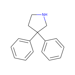 c1ccc(C2(c3ccccc3)CCNC2)cc1 ZINC000001654115