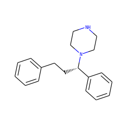 c1ccc(CC[C@@H](c2ccccc2)N2CCNCC2)cc1 ZINC000036093333