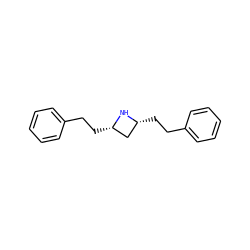 c1ccc(CC[C@H]2C[C@@H](CCc3ccccc3)N2)cc1 ZINC000096285969