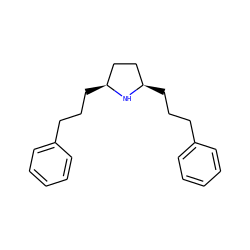 c1ccc(CCC[C@H]2CC[C@@H](CCCc3ccccc3)N2)cc1 ZINC000045319878