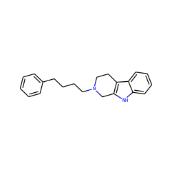 c1ccc(CCCCN2CCc3c([nH]c4ccccc34)C2)cc1 ZINC000029343797
