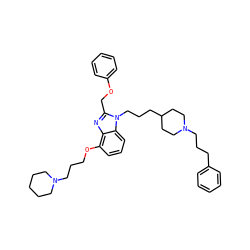 c1ccc(CCCN2CCC(CCCn3c(COc4ccccc4)nc4c(OCCCN5CCCCC5)cccc43)CC2)cc1 ZINC000027717679