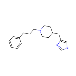 c1ccc(CCCN2CCC(Cc3c[nH]cn3)CC2)cc1 ZINC000013612880