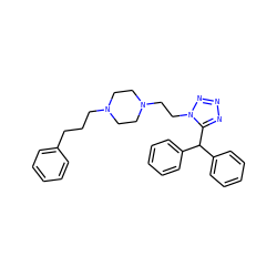 c1ccc(CCCN2CCN(CCn3nnnc3C(c3ccccc3)c3ccccc3)CC2)cc1 ZINC001772609592
