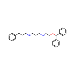 c1ccc(CCCNCCCNCCOC(c2ccccc2)c2ccccc2)cc1 ZINC000026573280