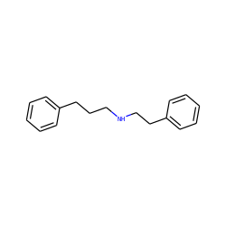 c1ccc(CCCNCCc2ccccc2)cc1 ZINC000001707035