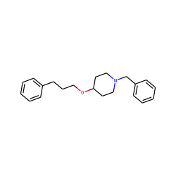 c1ccc(CCCOC2CCN(Cc3ccccc3)CC2)cc1 ZINC000013730141