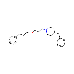 c1ccc(CCCOCCCN2CCC(Cc3ccccc3)CC2)cc1 ZINC000040393789
