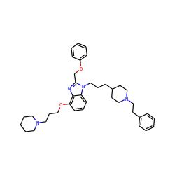 c1ccc(CCN2CCC(CCCn3c(COc4ccccc4)nc4c(OCCCN5CCCCC5)cccc43)CC2)cc1 ZINC000027718420