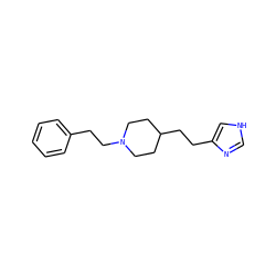 c1ccc(CCN2CCC(CCc3c[nH]cn3)CC2)cc1 ZINC000013612873