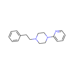 c1ccc(CCN2CCN(c3ccccn3)CC2)cc1 ZINC000013586927