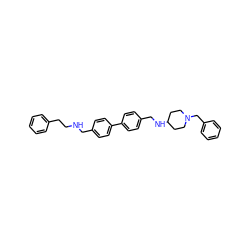 c1ccc(CCNCc2ccc(-c3ccc(CNC4CCN(Cc5ccccc5)CC4)cc3)cc2)cc1 ZINC000028469275