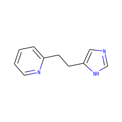 c1ccc(CCc2cnc[nH]2)nc1 ZINC000013560684