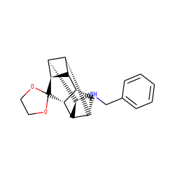 c1ccc(CN[C@@H]2[C@@H]3[C@H]4C[C@H]5[C@@H]6[C@@H]4[C@@H]2[C@@H]6C2(OCCO2)[C@H]53)cc1 ZINC000261160532