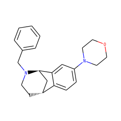 c1ccc(CN2CC[C@@H]3C[C@@H]2c2cc(N4CCOCC4)ccc23)cc1 ZINC000104189128