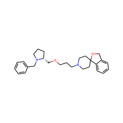 c1ccc(CN2CCC[C@@H]2COCCCN2CCC3(CC2)OCc2ccccc23)cc1 ZINC000071294911