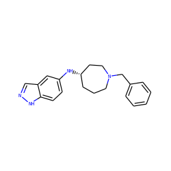 c1ccc(CN2CCC[C@H](Nc3ccc4[nH]ncc4c3)CC2)cc1 ZINC000114334080