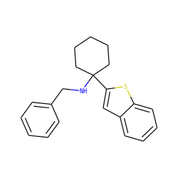 c1ccc(CNC2(c3cc4ccccc4s3)CCCCC2)cc1 ZINC000013732135