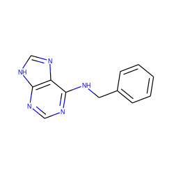 c1ccc(CNc2ncnc3[nH]cnc23)cc1 ZINC000000043479