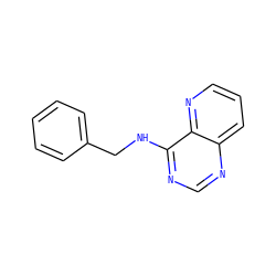 c1ccc(CNc2ncnc3cccnc23)cc1 ZINC000003815367