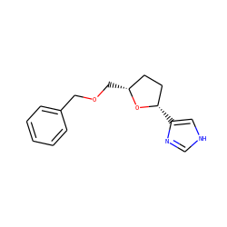 c1ccc(COC[C@@H]2CC[C@H](c3c[nH]cn3)O2)cc1 ZINC000013524102