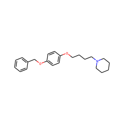 c1ccc(COc2ccc(OCCCCN3CCCCC3)cc2)cc1 ZINC000003001028