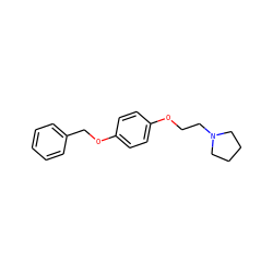 c1ccc(COc2ccc(OCCN3CCCC3)cc2)cc1 ZINC000004845158
