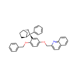 c1ccc(COc2ccc(OCc3ccc4ccccc4n3)cc2[C@]2(c3ccccc3)C[C@H]3CC[C@H]2C3)cc1 ZINC000195277637