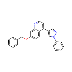 c1ccc(COc2ccc3c(-c4cnn(-c5ccccc5)c4)ccnc3c2)cc1 ZINC000084603929