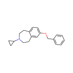 c1ccc(COc2ccc3c(c2)CCN(C2CC2)CC3)cc1 ZINC000103244669