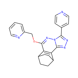 c1ccc(COc2nn3c(-c4ccncc4)nnc3c3c2C2CCC3CC2)nc1 ZINC000013610209