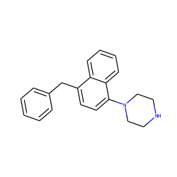 c1ccc(Cc2ccc(N3CCNCC3)c3ccccc23)cc1 ZINC000028341869