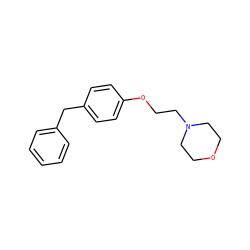 c1ccc(Cc2ccc(OCCN3CCOCC3)cc2)cc1 ZINC000020653201