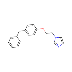 c1ccc(Cc2ccc(OCCn3ccnc3)cc2)cc1 ZINC000004810590