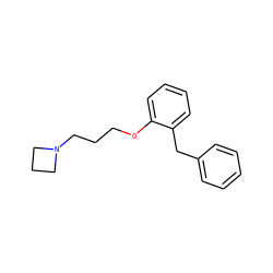 c1ccc(Cc2ccccc2OCCCN2CCC2)cc1 ZINC001772592546