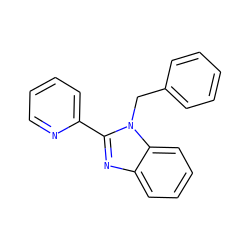 c1ccc(Cn2c(-c3ccccn3)nc3ccccc32)cc1 ZINC000000302074