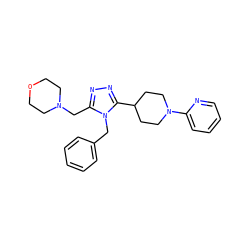 c1ccc(Cn2c(CN3CCOCC3)nnc2C2CCN(c3ccccn3)CC2)cc1 ZINC000003949334