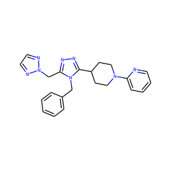 c1ccc(Cn2c(Cn3nccn3)nnc2C2CCN(c3ccccn3)CC2)cc1 ZINC000038497127