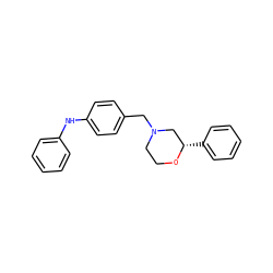 c1ccc(Nc2ccc(CN3CCO[C@@H](c4ccccc4)C3)cc2)cc1 ZINC000040953341